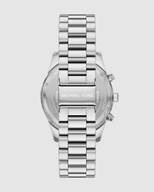 Michael Kors Lexington chronograph stainless steel watch in silver