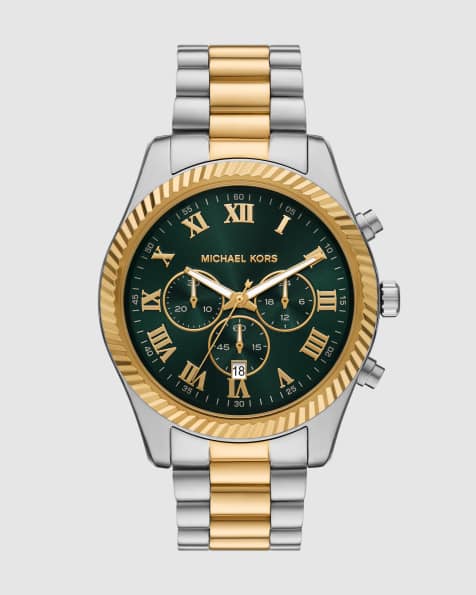 Michael Kors Lexington chronograph two-tone stainless steel watch in 2-tone - view 1