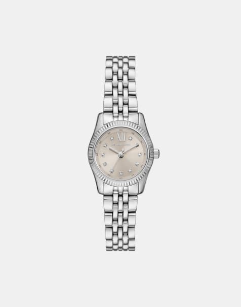Michael Kors – Lexington – Damenuhr aus silberfarbenem Edelstahl mit drei Zeigern - view 1