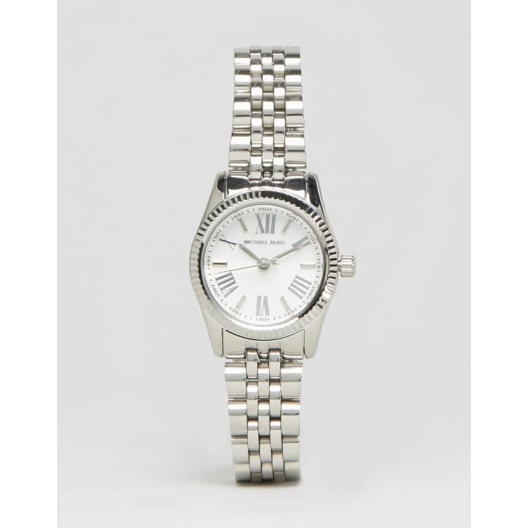 Michael Kors Lexington Mini horloge in zilver 26 mm MK3228 ASOS