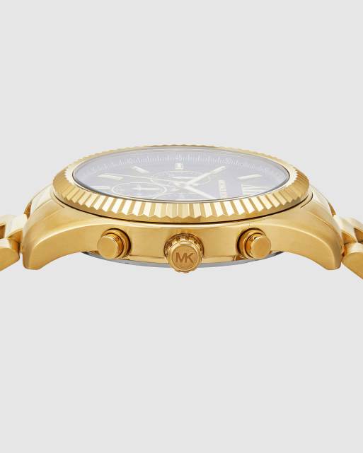 Michael Kors Lexington montre chronographe en acier inoxydable doré, 3 de 4