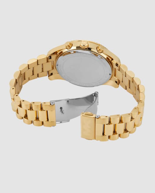 Michael Kors Lexington montre chronographe en acier inoxydable doré, 4 de 4