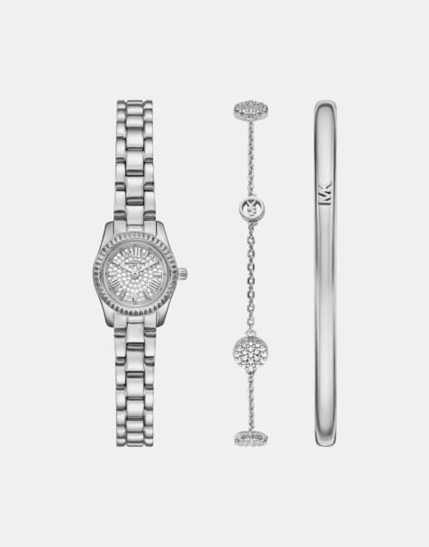 Michael Kors - Lexington - Montre pour femme en acier inoxydable, 3 aiguilles - Argenté - view 1