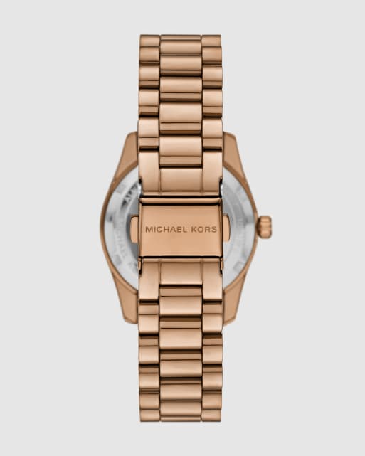 Michael Kors Lexington Multifunktionsuhr aus Edelstahl in Beige und Goldfarben, 4 von 4