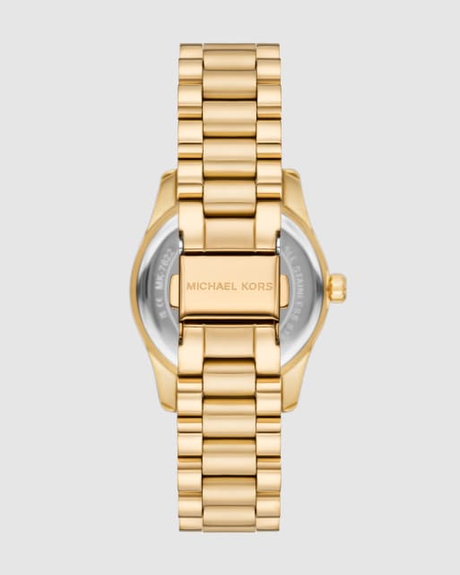 Michael Kors Lexington three-hand gold-tone stainless steel watch in gold, 4 of 4