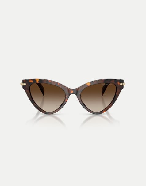 Michael Kors lunettes de soleil œil-de-chat Roanoke avec verres gris en écaille luggage - view 1