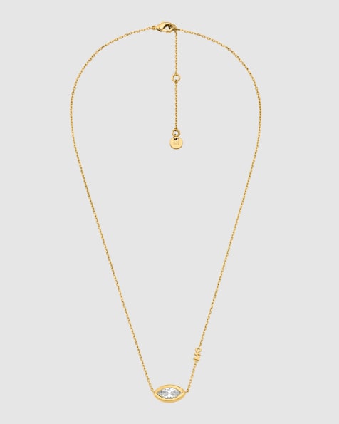 Michael Kors Marquise pendant necklace in gold - view 1