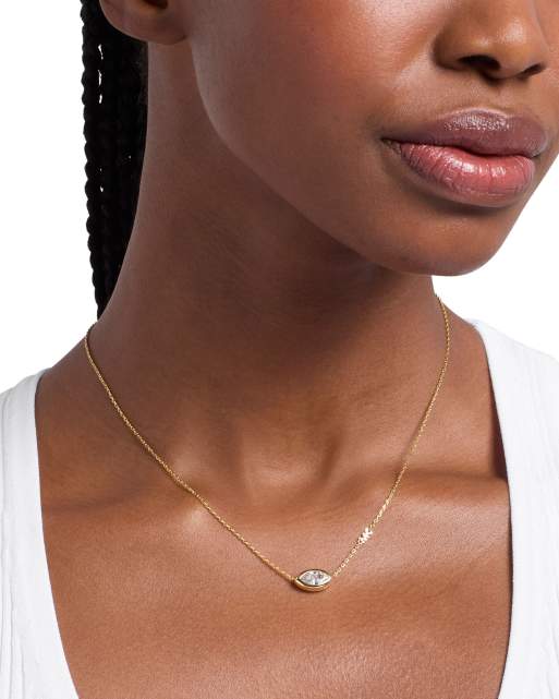 Michael Kors Marquise pendant necklace in gold, 2 of 4
