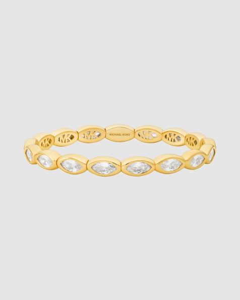 Michael Kors Marquise stretch tennis bracelet in gold - view 1