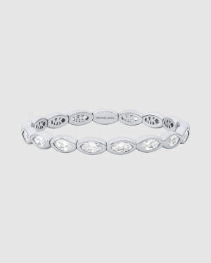 Michael Kors Marquise stretch tennis bracelet in silver