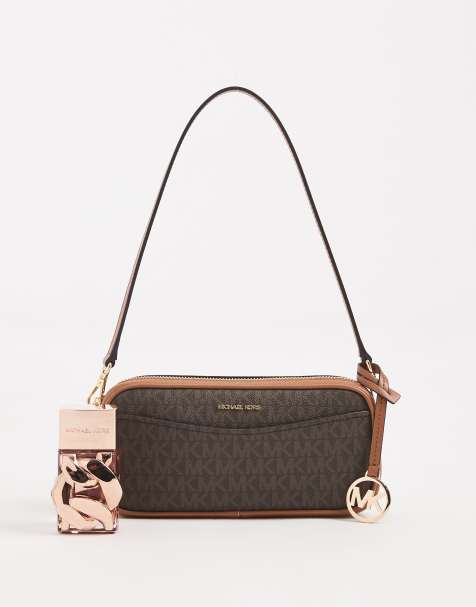 Michael Kors - May - Bandolera marrón estilo pochette con monograma - view 1