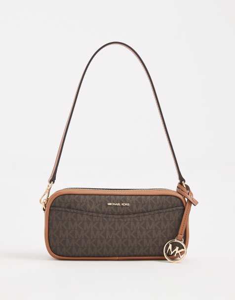 Michael Kors - May - Crossbody tasje met monogram in bruin - view 1