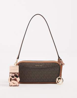 May - Pochette-Umhängetasche in Braun mit Monogramm-Muster Braun No Size