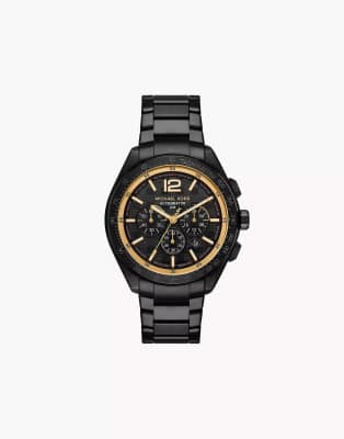 asos Michael Kors Men's accelerator 2.0 chronograph black stainless steel watch- BLACK