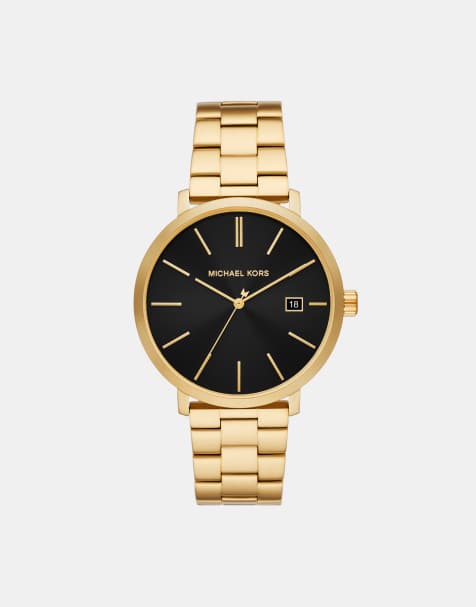 Michael Kors Men's blake three-hand date, gold-tone stainless steel watch, mk9136 in gold - view 1