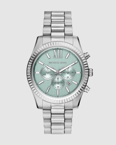 Michael Kors Men's lexington chronograph stainless steel watch, mk9264 in silver - view 1