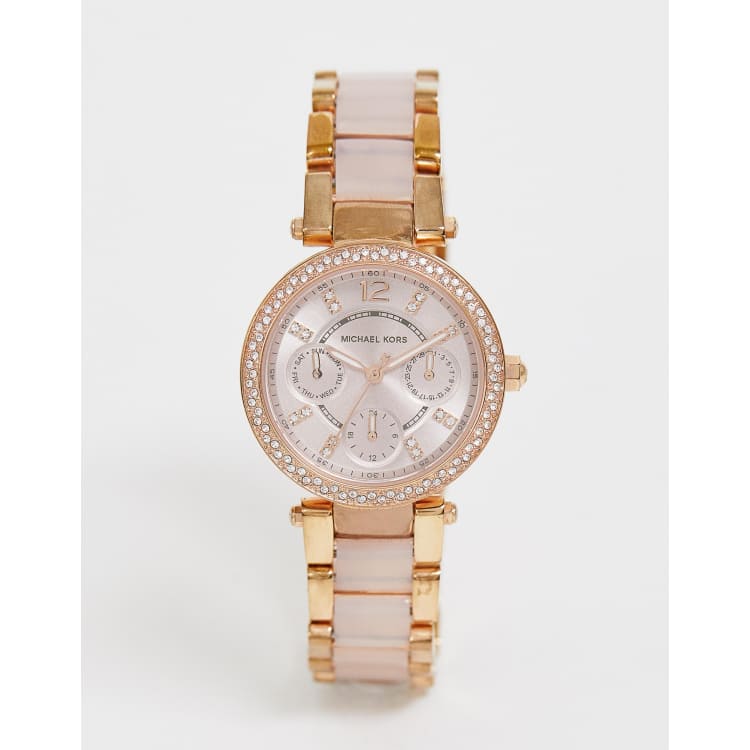 Michael kors uhr parker rose online gold