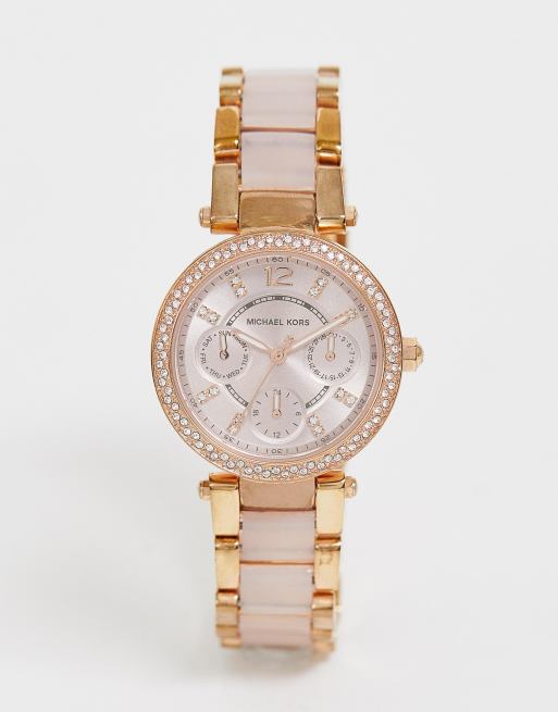 Michael Kors Mini Parker rose gold watch MK6110 ASOS