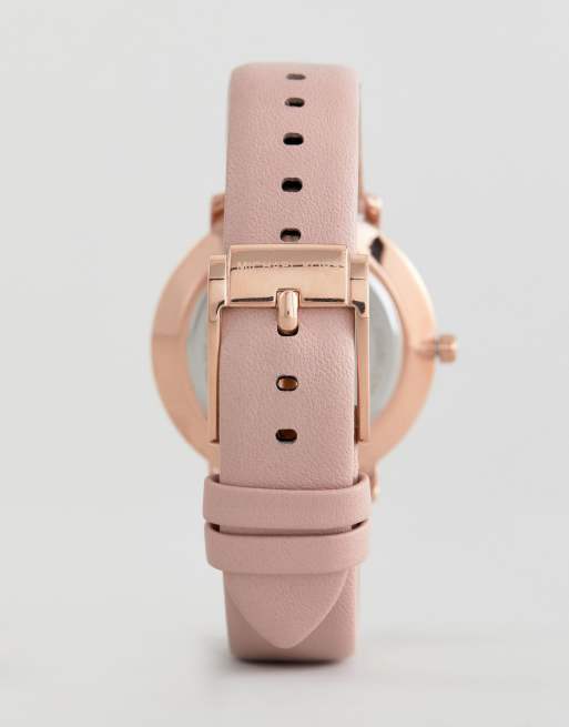 Michael Kors MK2741 Pyper Leather Watch In Pink 38mm