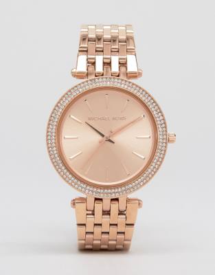 kors rose gold watch