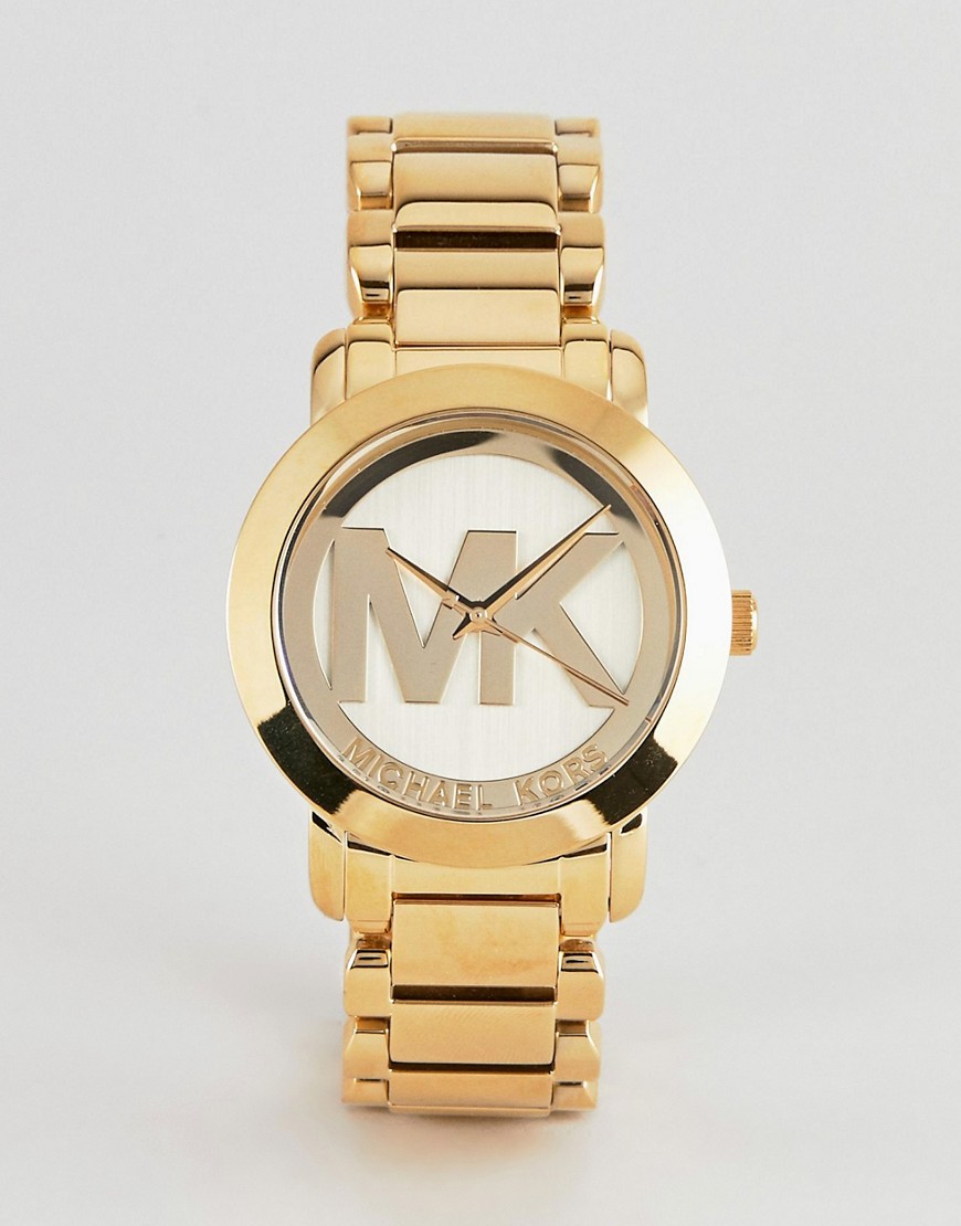 Michael Kors - MK3206 - Vergulde horloge met logo voor dames-Goud
