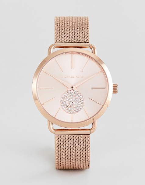 Michael Kors MK3845 Portia Mesh Watch In Rose Gold 37mm - view 1