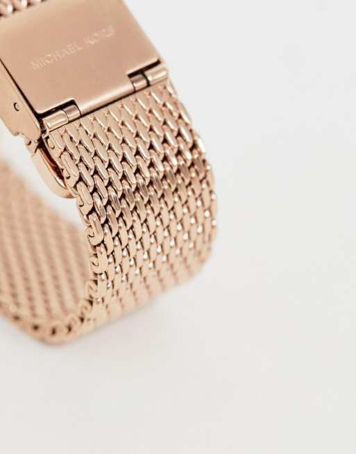 Michael Kors MK4340 Pyper mesh watch in rose gold ASOS