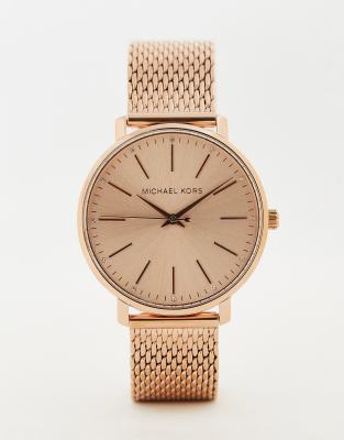 Michael Kors MK4340 Pyper mesh watch in rose gold