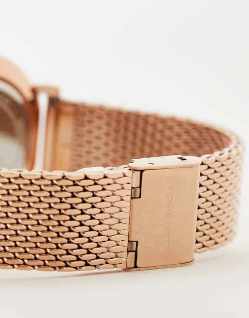 Michael Kors - MK4340 Pyper - Rosagyldent mesh-ur, 4 af 4