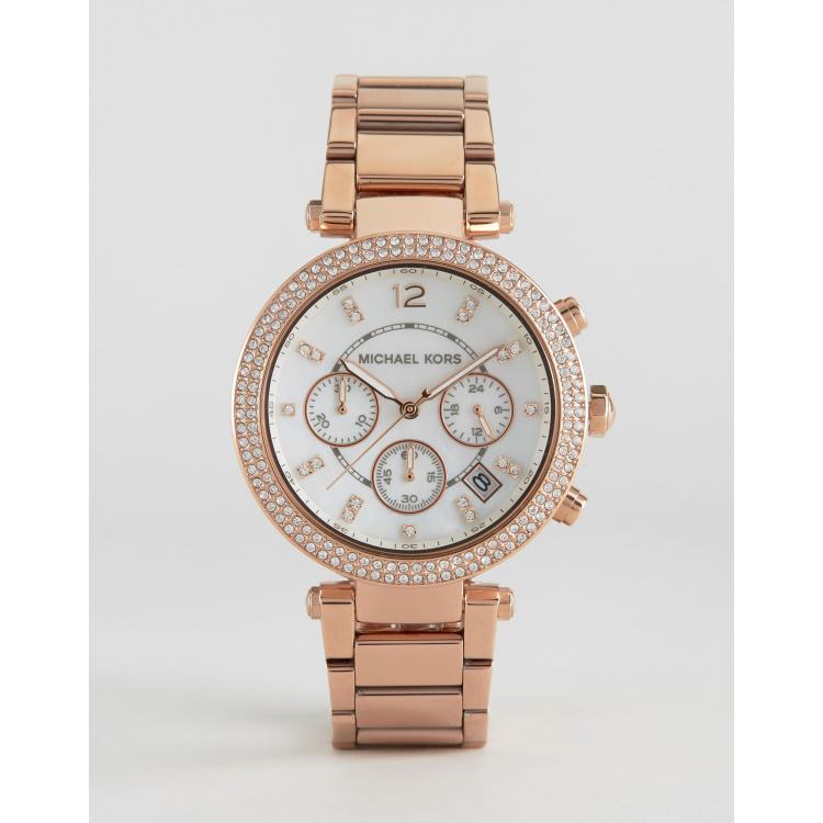 Michael Kors MK5491 Rose Gold Parker Watch ASOS