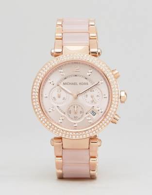 Michael Kors MK5896 Parker Chronograph Bracelet Watch In Rose Gold