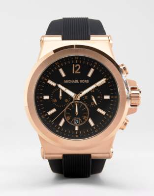 michael kors mk8184 oversized dylan silicone chronograph watch