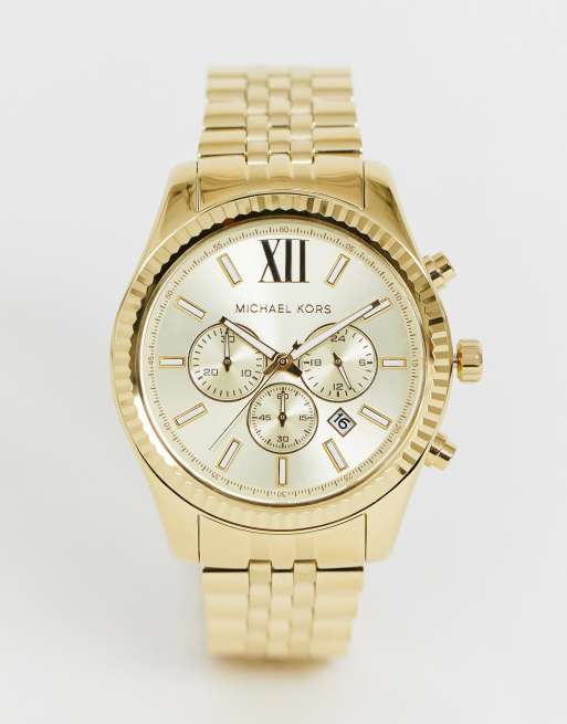 Michael Kors MK8281 gold chronograph watch |