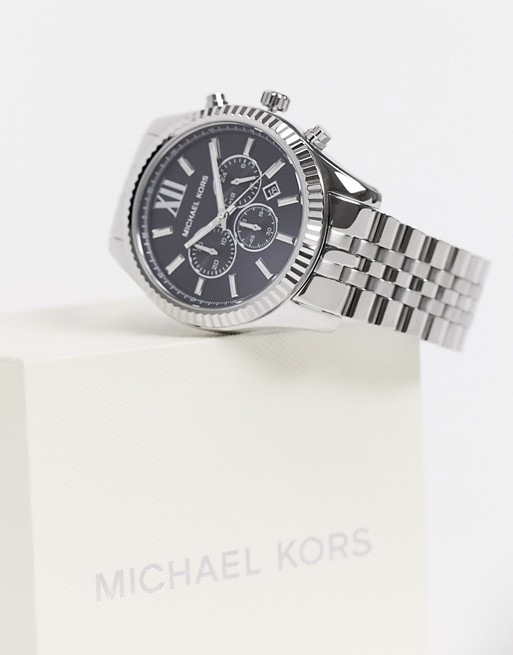 Michael Kors MK8602 Lexington Bracelet Watch In Silver 44mm