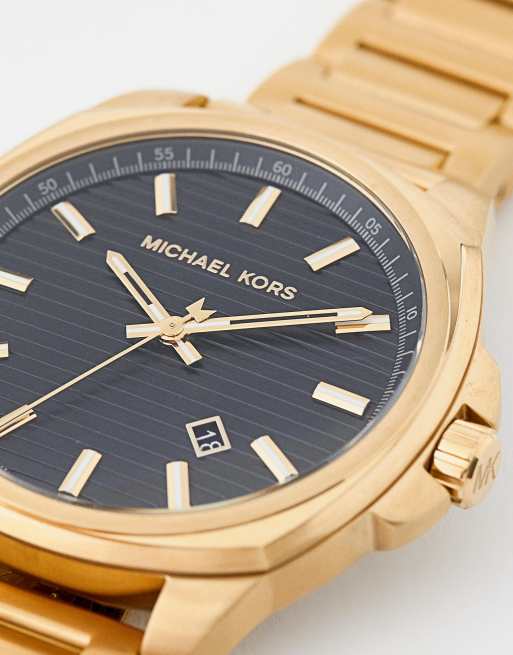 Michael MK8658 Bryson watch in gold 42mm | ASOS