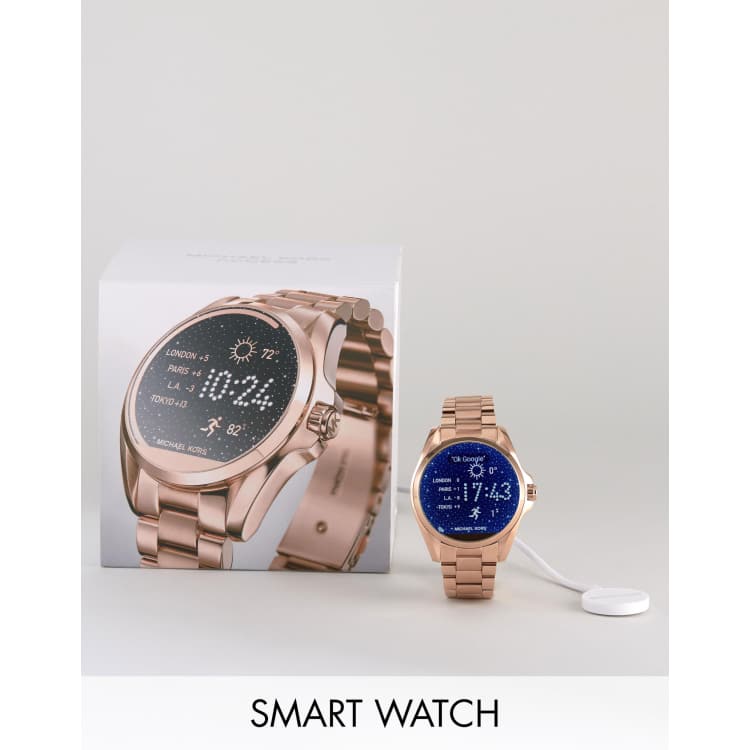 Michael kors touch screen on sale watch rose gold