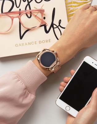 mk bradshaw rose gold smartwatch