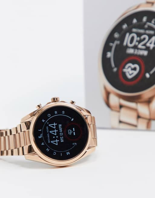 Montre connectée michael kors best sale rose gold