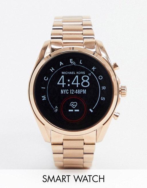 Michael Kors MKT5086 Bradshaw smart watch in rose gold
