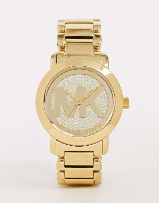 Michael Kors Montre bracelet avec logo pour femme Dor