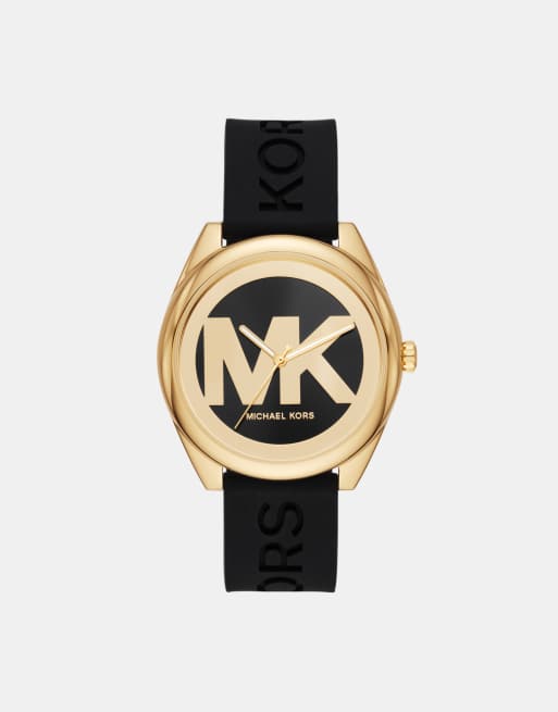 Michael Kors - Montre en acier inoxydable avec mouvement à 3 aiguilles - Noir/doré
