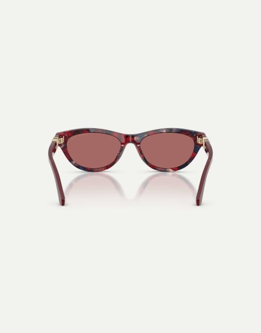 Michael Kors Napa valley oval sunglasses with violet lens in merlot camo tortoise, 2 of 4