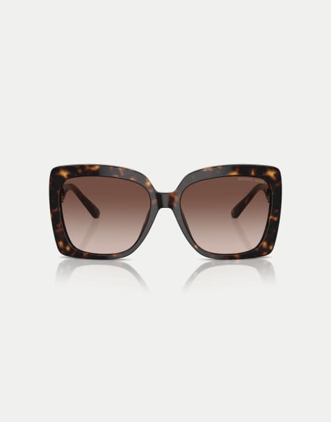 Michael Kors Nice square sunglasses with brown lens in dark tortoise - view 1