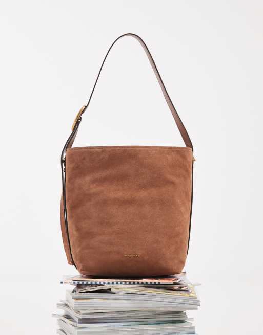 Michael Kors - Nolita - Stor brun bucket-skuldertaske i ruskind, 2 af 4