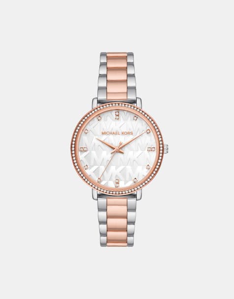 Michael Kors – Pyper – Damenuhr aus zweifarbigem Edelstahl in Roségold-Optik mit drei Zeigern - view 1