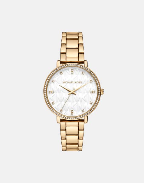 Michael Kors Pyper three-hand gold-tone alloy watch in gold - view 1