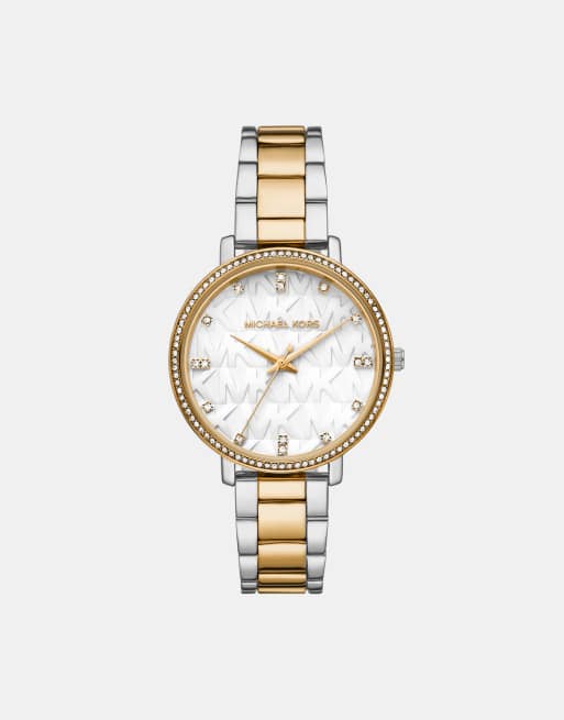 Michael Kors – Pyper – Uhr mit zweifarbiger Legierung in Goldoptik und Silberoptik mit drei Zeigern