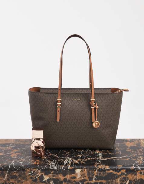 Michael Kors - Quinn - Brun stor tote-taske med monogrammer - view 1