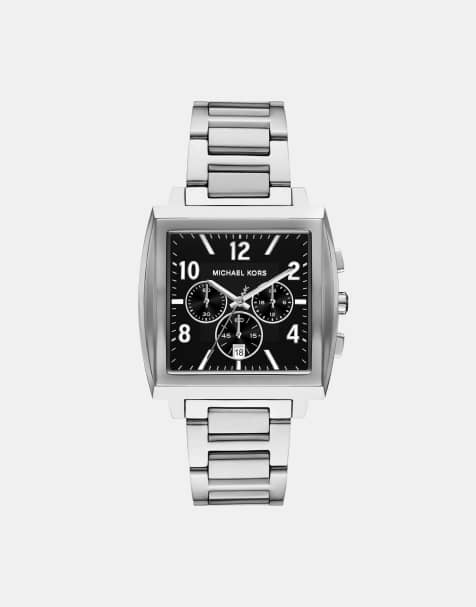 Michael Kors – Rhys Chronograph – Herrenuhr aus silberfarbenem Edelstahl - view 1