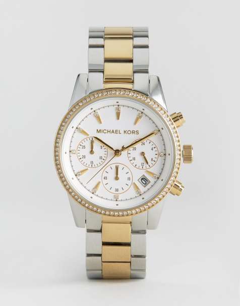 Michael Kors Ritz bracelet watch in mixed metal MK6474 - view 1